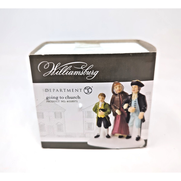 DEPARTMENT 56 WILLIAMSBURG ** GOING TO CHURCH ** #4018971 ** W/ BOX - Picture 1 of 4
